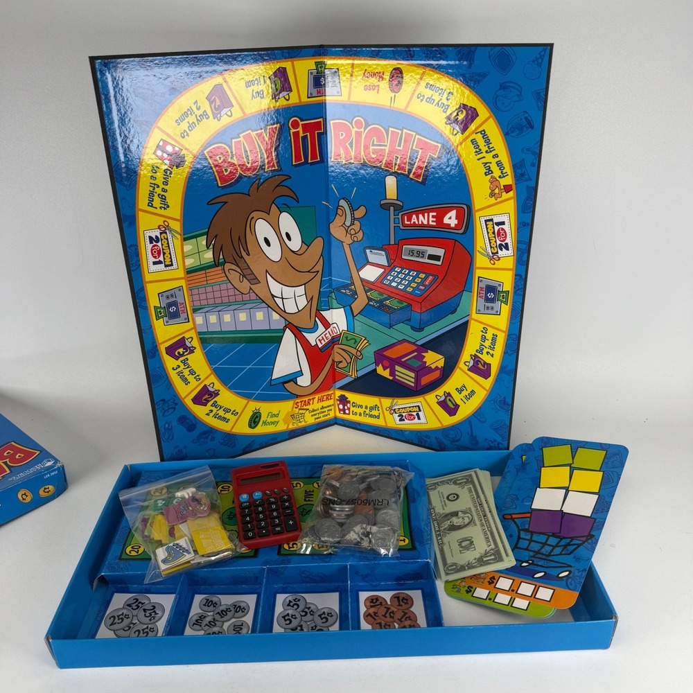 Learning Resources Buy It Right Shopping Game Calculator Math Money LER 2652